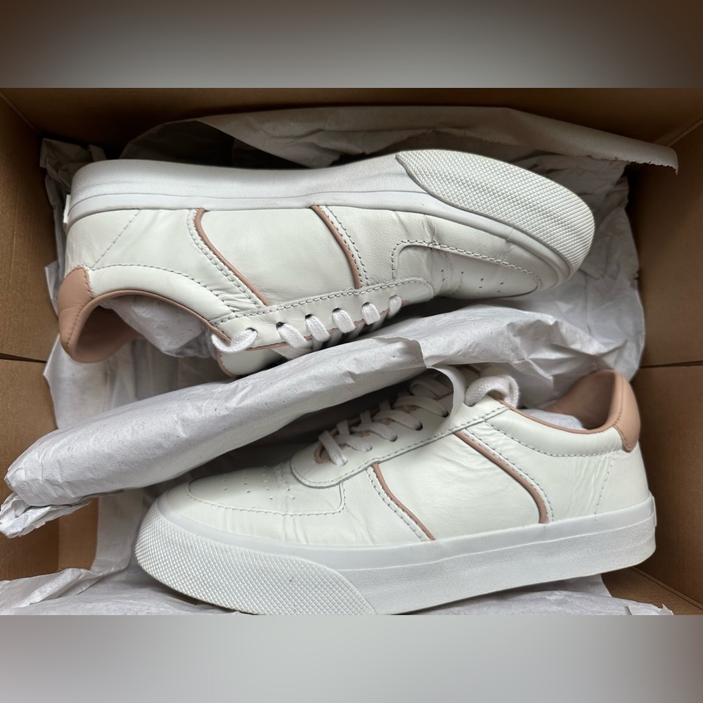 Reformation The Harlow Sneaker, White/Serenade, Size 6 - Picture 2 of 10